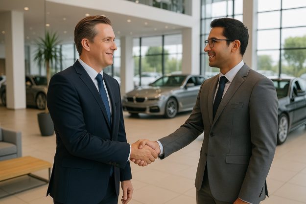Auto dealership handshake